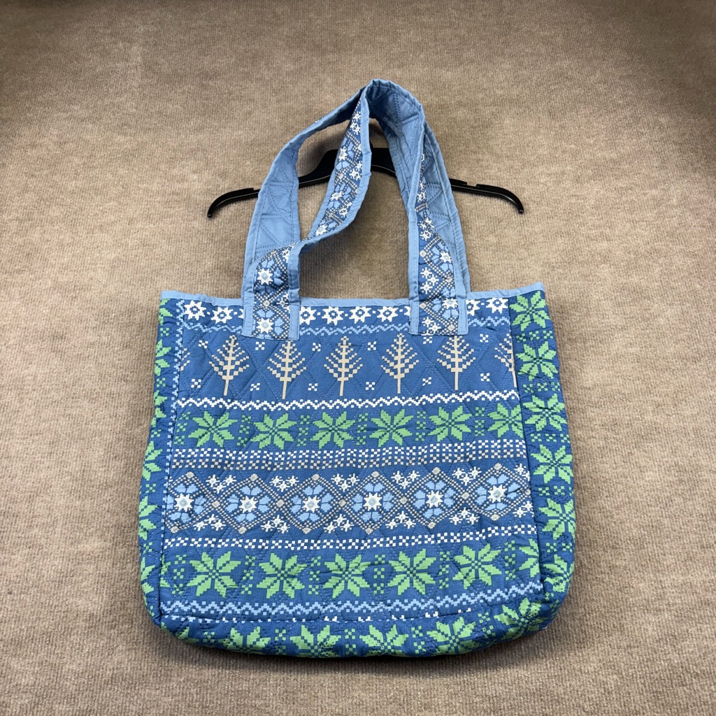 Martha Stewart Collection Quilt Blue Sweater Tote Bag